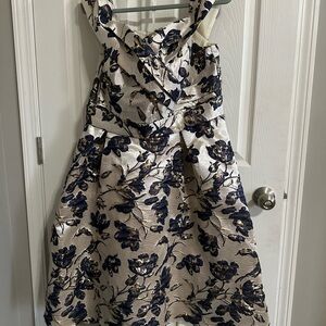 Oleg Cassini Formal Tea Length Floral Dress